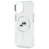 Karl Lagerfeld KLHMP14SHLSKCH iPhone 14  6.1 biały/white hardcase IML Metal Karl&Choupette Head MagSafe